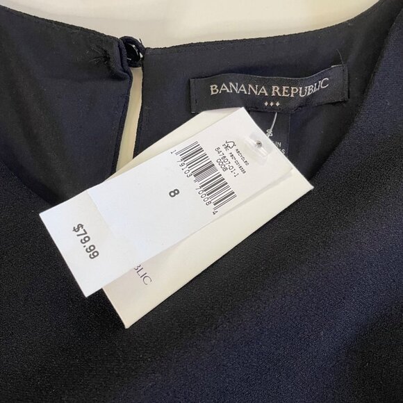 NWT Banana Republic Women's Size 8 Black Romper Shorts Keyhole Back NEW - Picture 5 of 8